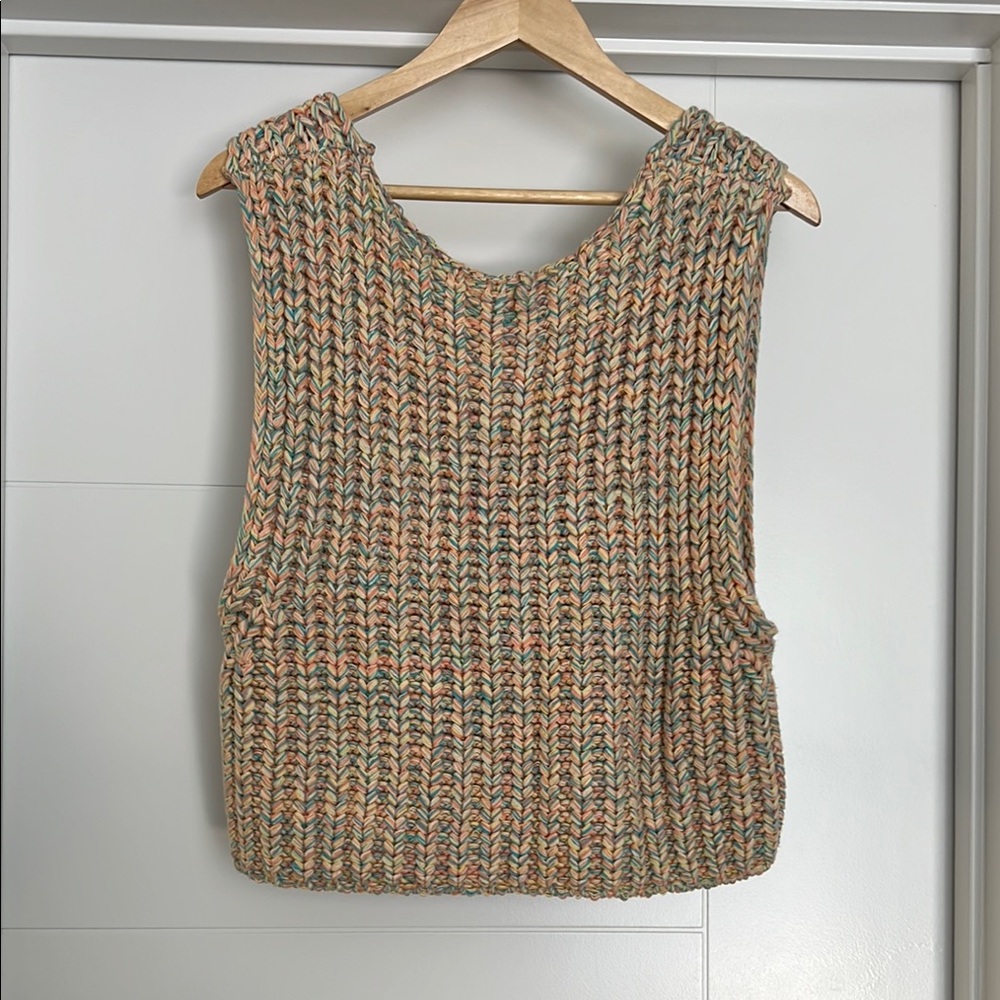 Free People Colorful Knit Vest